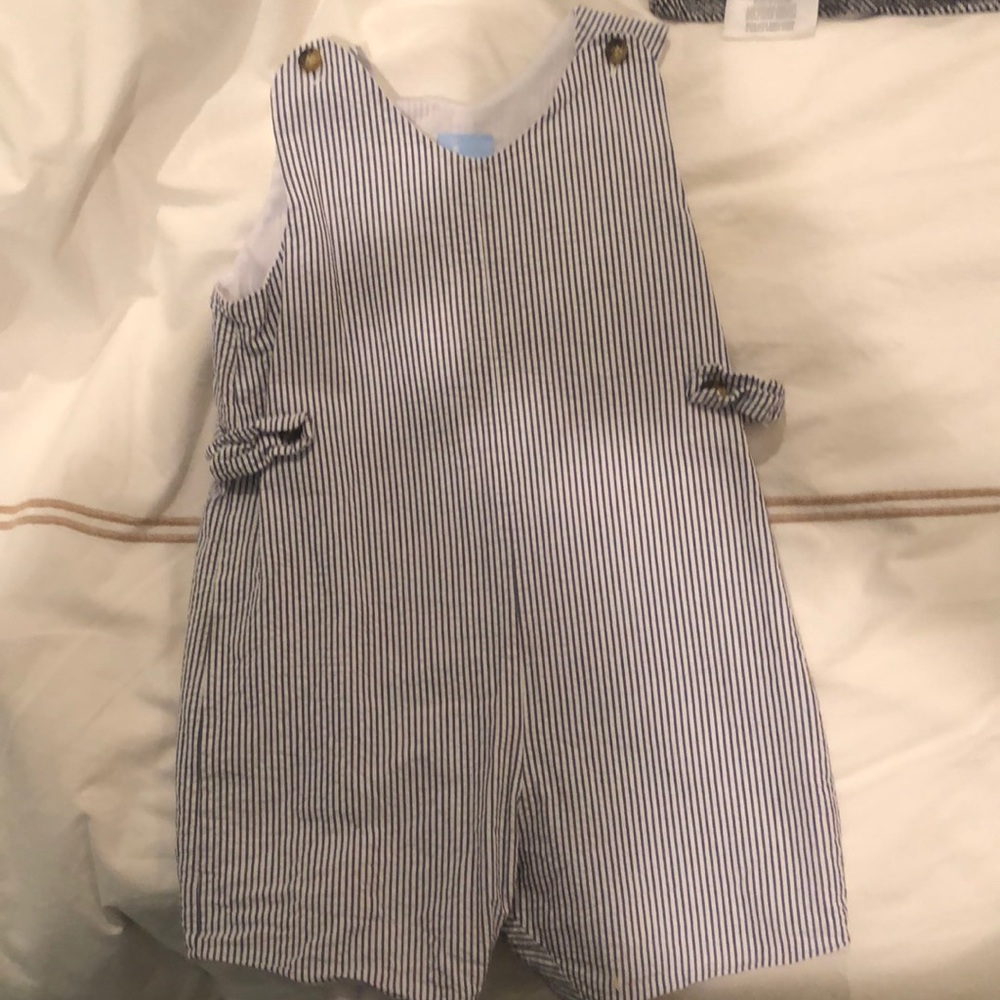 Bella Bliss seersucker boys romper size 2